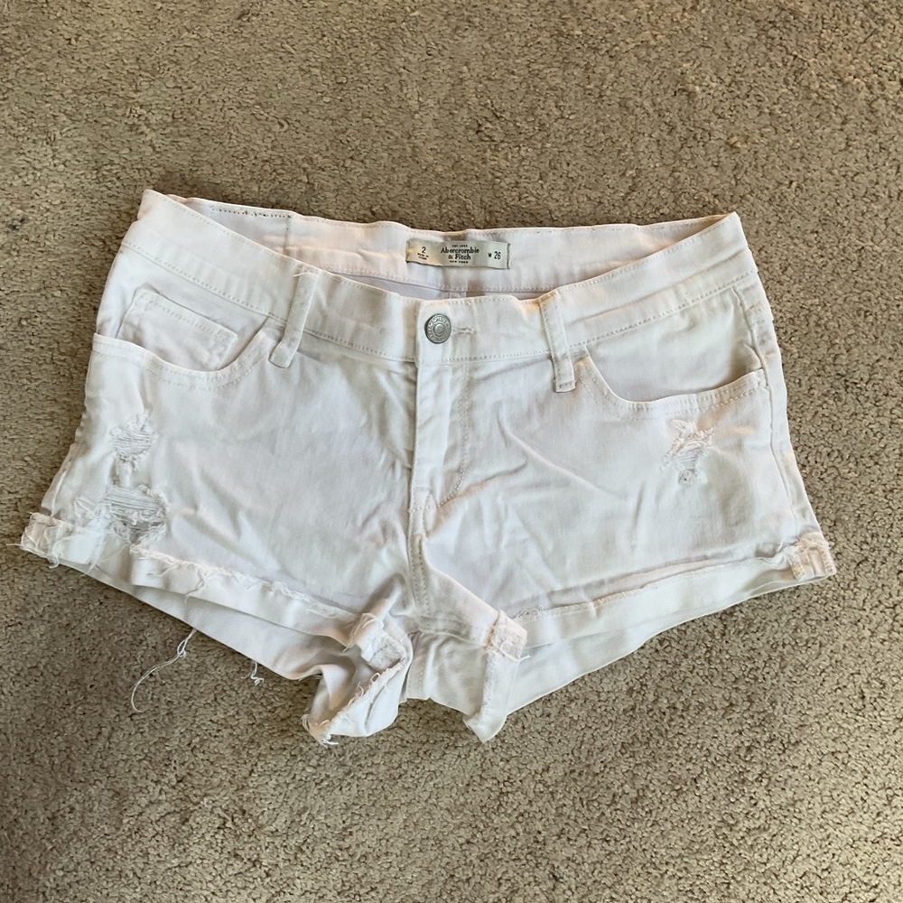 🪸 Abercrombie & Fitch White Jean Shorts